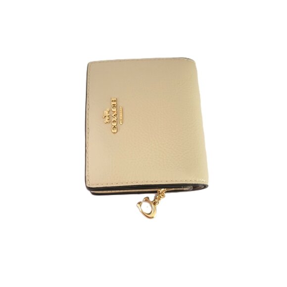 Coach CW790 Snap Wallet Crinkled Patent Leather Small Clutch Pearl - Picture 5 of 8